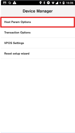 Host Param Options