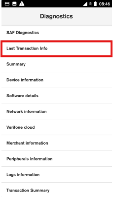 Last Transaction Info option