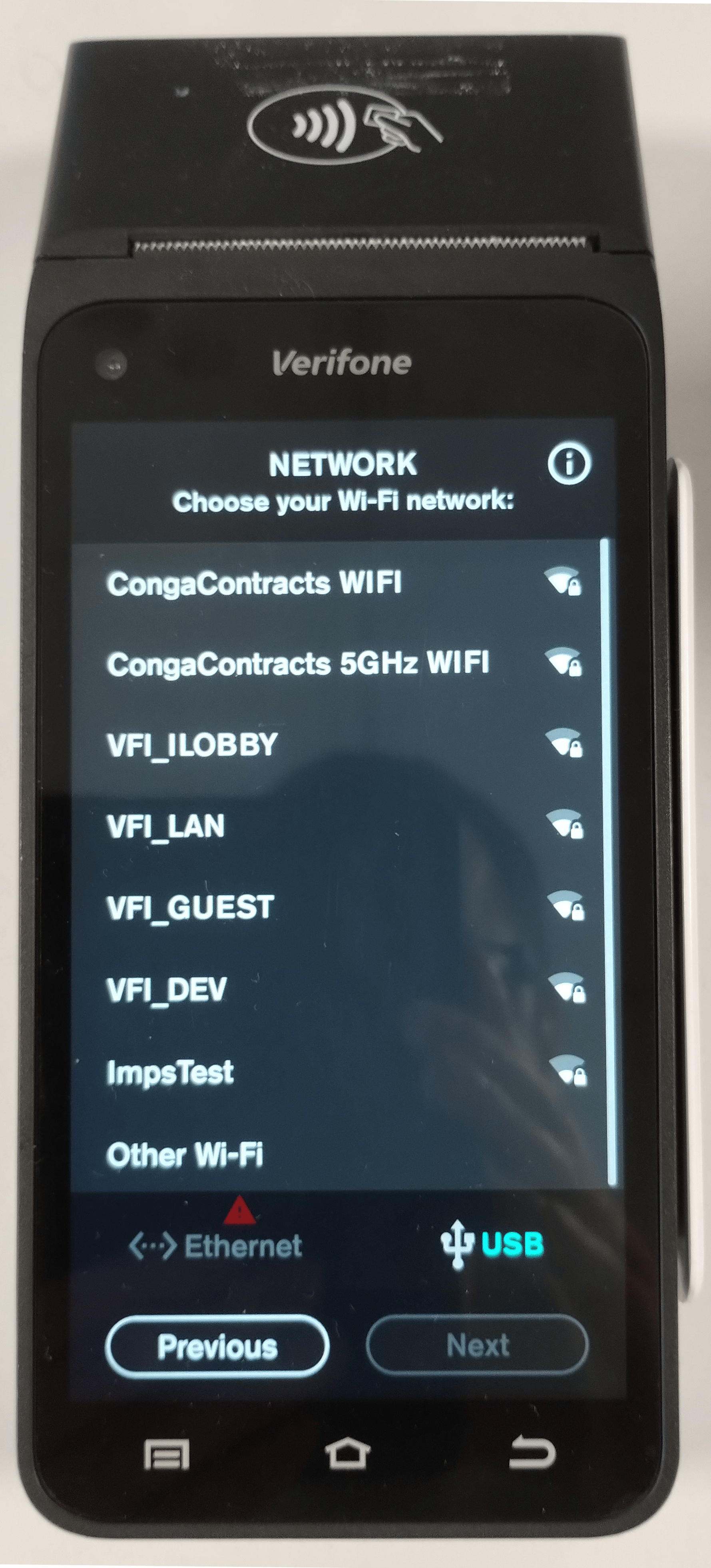 Available Wi-Fi networks