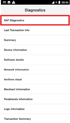 SAF Diagnostics option